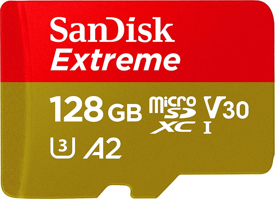 SanDisk 128GB Extreme microSDXC UHS-I Memory Card with Adapter