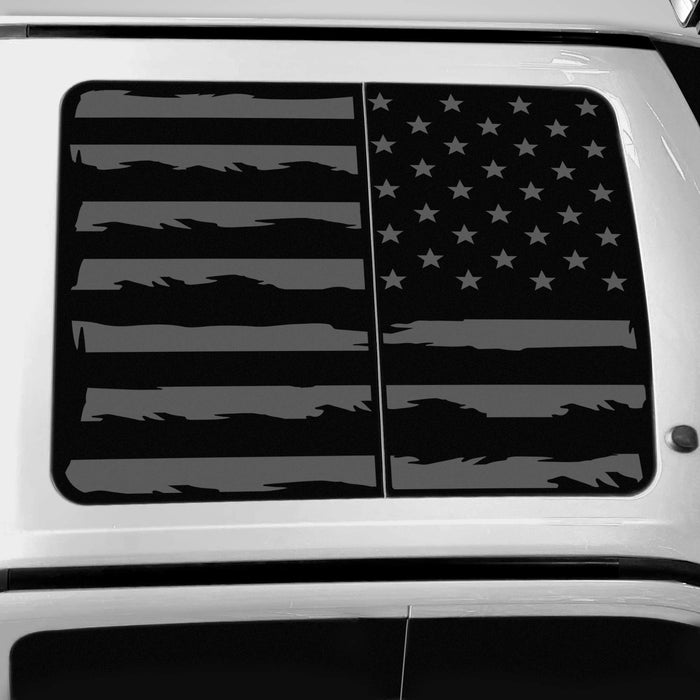 OFFROAD - Vinyl Roof Decal for Ford F150 F250 F350 Raptor 2015-2021 Distressed Flag Silver