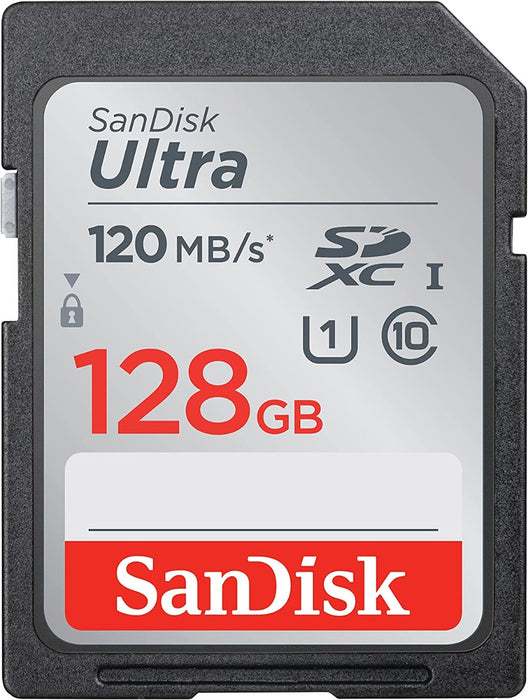 SanDisk 128GB Ultra SDXC UHS-I Memory Card - 120MB/s, C10, U1, Full HD, SD Card - SDSDUN4-128G-GN6IN