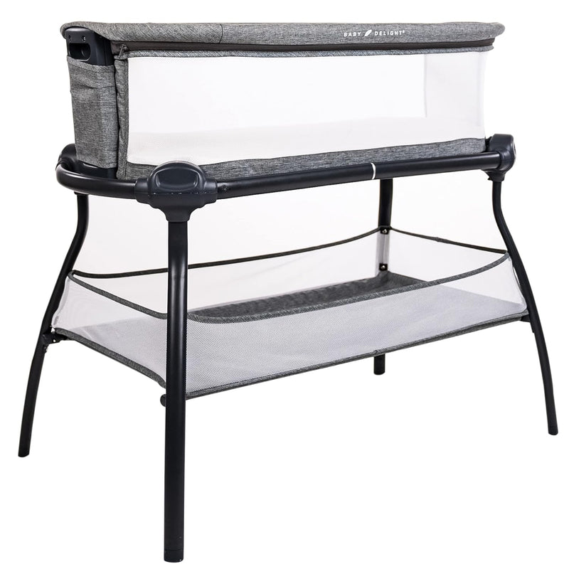 Baby Delight Beside Me Nova Bedside Bassinet Removable and Portable Bed for Infants 0 – 5 Months | Charcoal Tweed