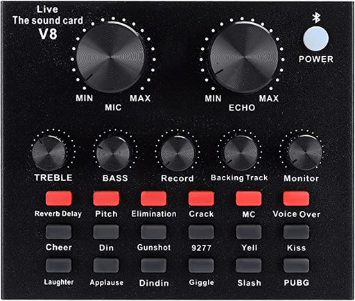 V8 Live Broadcast Sound Card-Bluetooth Volume Adjustment Voice Change