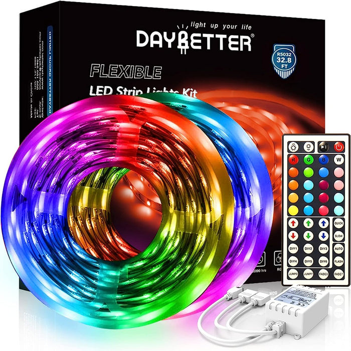 Daybetter ‎FLSL-R5032-RGB-US Flexible LED Strip Lights Kit -Led Strip Lights 32.8ft 5050 RGB Color Changing Lights Strip