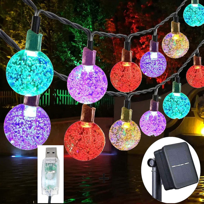 Sakruda Multi-Colored Solar String Lights 60LEDS 36FT