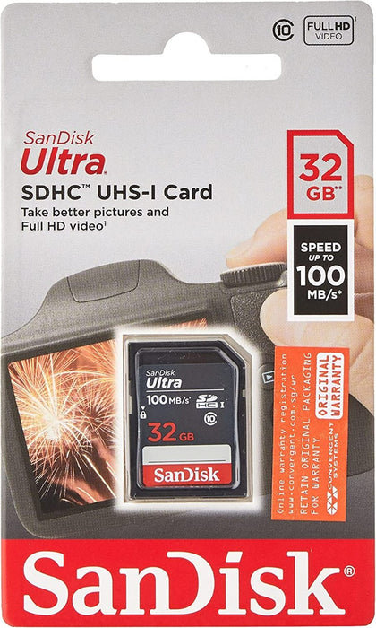 Sandisk ‎SDSDUNR-032G-GN3IN/32GB Ultra 100MBs SDHC Memory Card