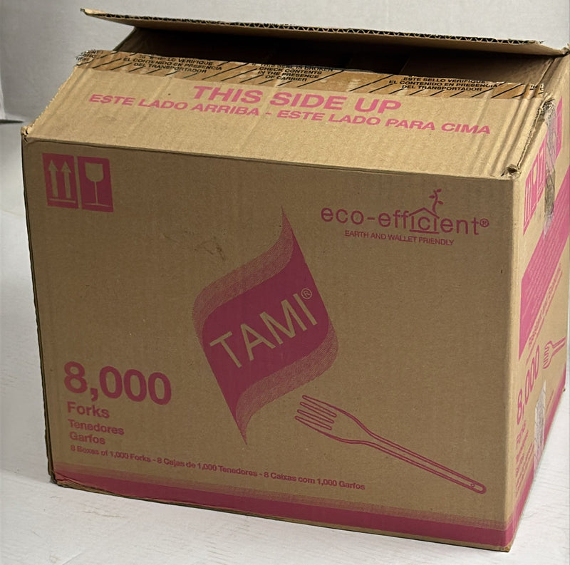 Tami Mini Disposable Eco Efficient Forks - 8000 Count