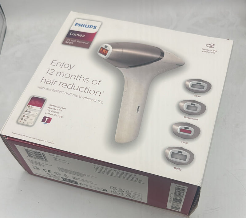 Philips Lumea 9000 Series IPL Hair Removal Device Permanent Laser Hair Reduction Corded and Corded Use