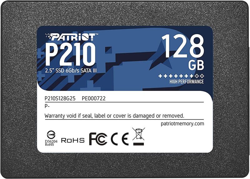 Patriot P210 SATA 3 128GB SSD 2.5 Inch Internal Solid State Drive