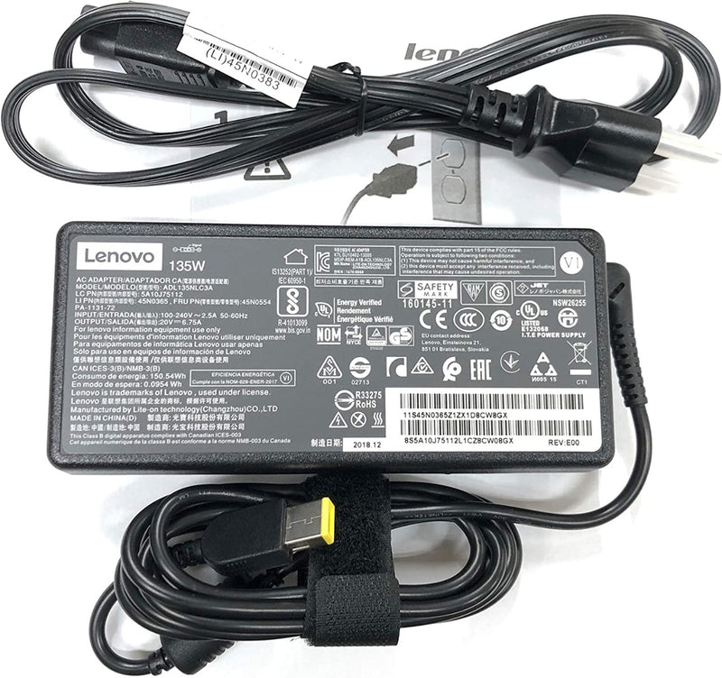 Lenovo 20V 6.7A 135W Slim Tip AC Adapter for Lenovo