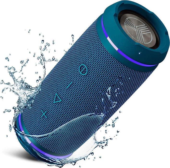 TREBLAB HD77 Blue - Bluetooth Portable Speaker - 360° HD Surround Sound