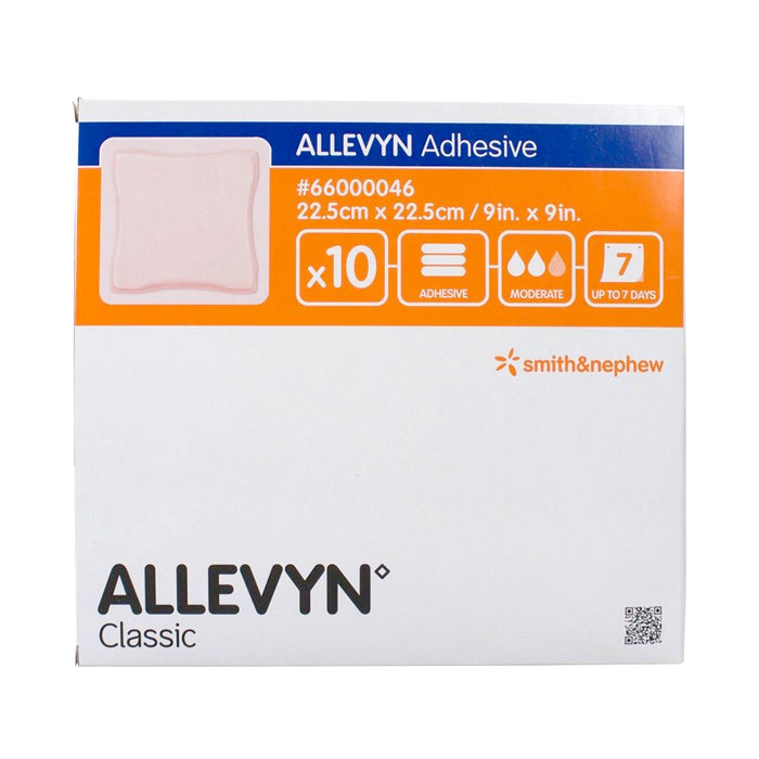 Smith & Nephew Foam Dressing Allevyn Adhesive 9 X 9 Inch - 64000066 - 10 Pack