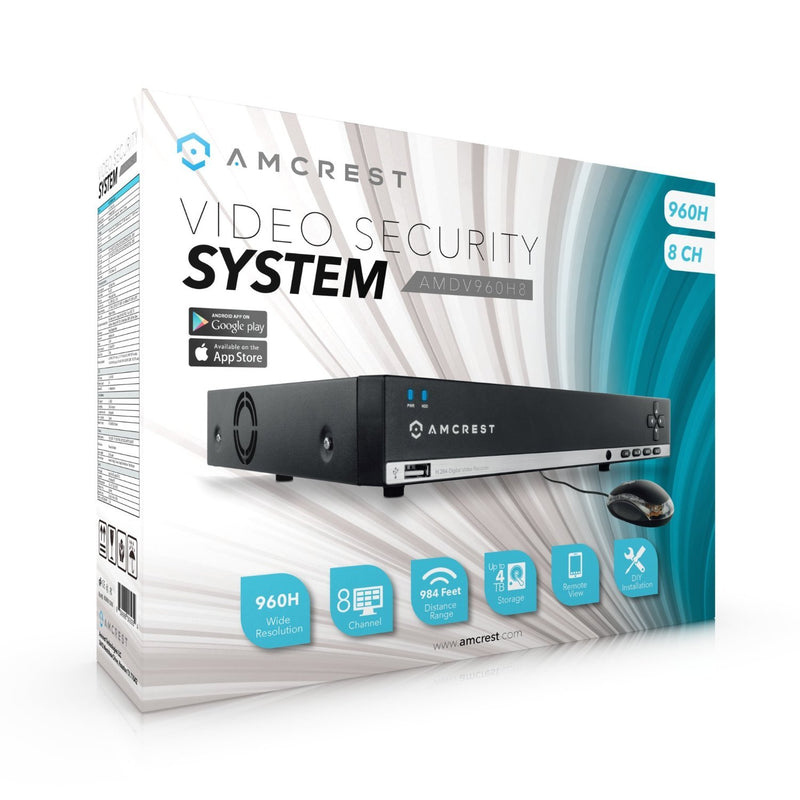 Amcrest 960H 8CH Video Security DVR Digital Recorder - AMDV960H8