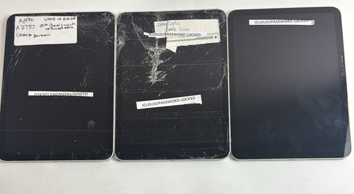 Lot of 3 Mix iPad Models - 2x Apple iPad A2696