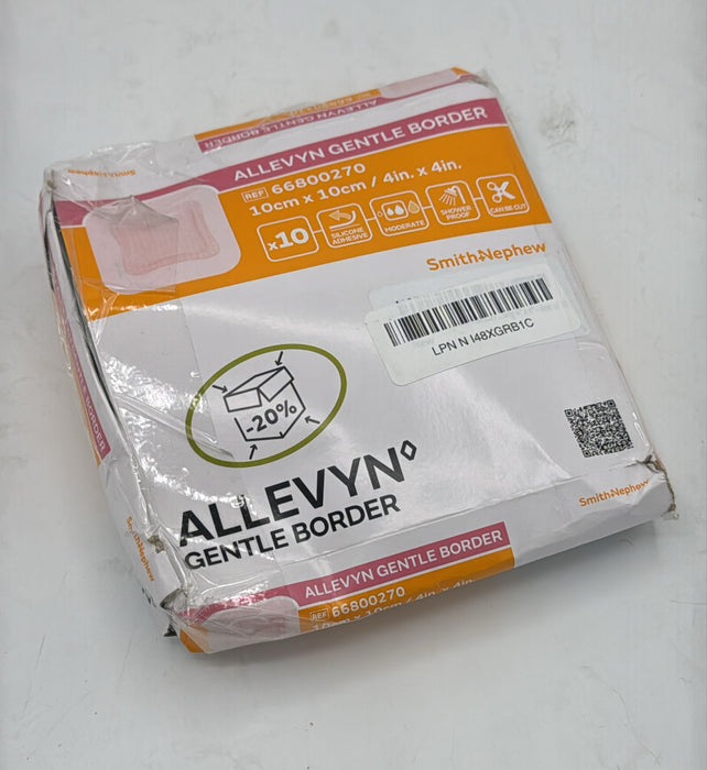 Smith and Nephew 66800270 Allevyn Gentle Border Dressing 4" x 4" - 10 Pack