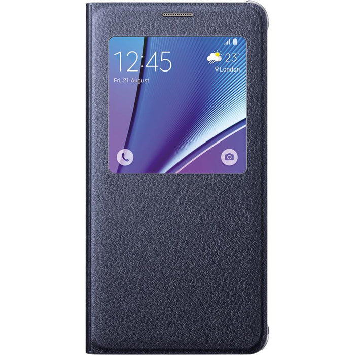 Samsung S-view Flip Cover Case for Galaxy Note 5 - Black Sapphire