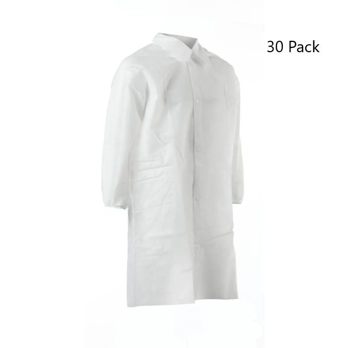 Critical Cover AlphaGuard Disposable Frocks with Elasticized Cuffs & Snap Closure - 30 Pack - XL