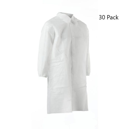 Critical Cover AlphaGuard Disposable Frocks with Elasticized Cuffs & Snap Closure - 30 Pack - XL