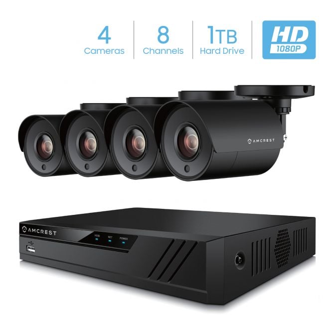Amcrest ProHD 2-Megapixel 8CH Video Security System 4X IP67 Bullet Cameras