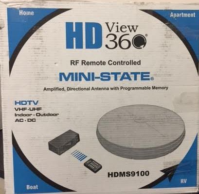 Mini-State HDMS9100 HD View 360 RF Remote Controlled Amplified Directional Antenna with Programmable Memmory