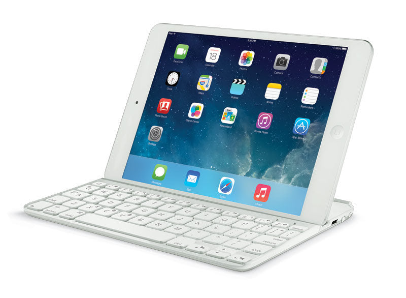 Logicool Logitech Ultrathin Magnetic Clip-On Keyboard Cover for iPad Air 2 - White