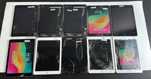 Lot of 10 - Apple iPad (6th Generation) 9.7-inch 32GB A1893 Mix Colors - AS-IS