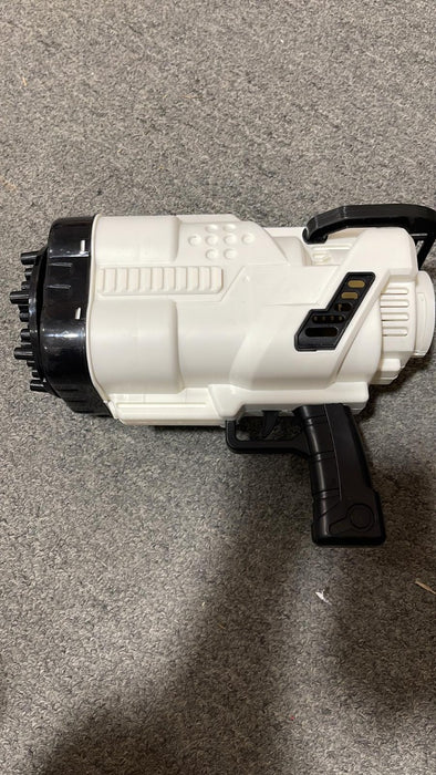 Bubble Gun Automatic Bubble with Lights 44-Hole Gatling Rocket Boom - White/Black