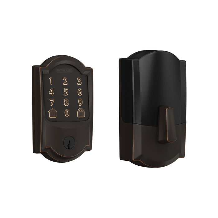 Schlage Encode Smart WiFi Deadbolt Camelot TRIM | BE489WB CAM 716