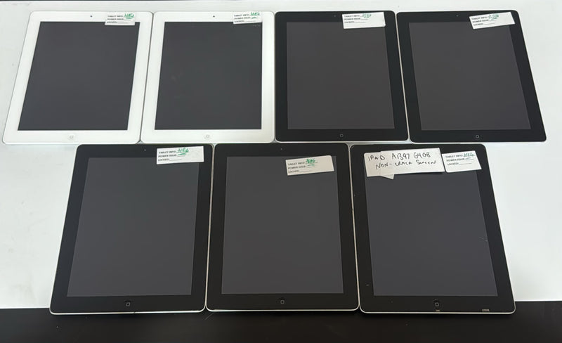 Lot of 7 - MIX of Apple iPad A1416 16GB  A1397 64GB  - DEFECTIVE