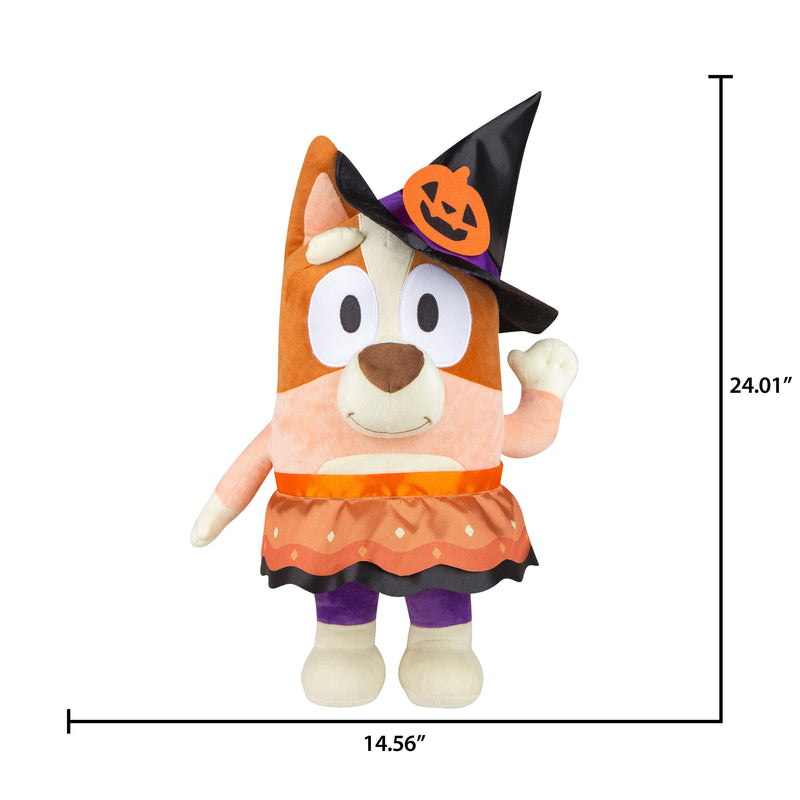 Bluey Bingo Halloween Witch Plush Greeter 24.01"