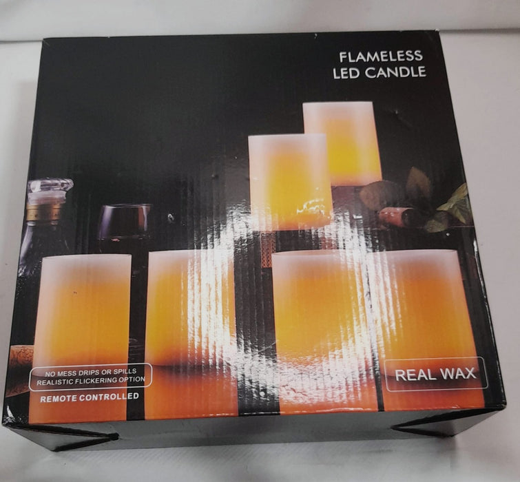 Flameless LED Candles with Timer Remote - 2" x 3" Real Wax-Realistic Black Wick Battery Operated-6 Pack