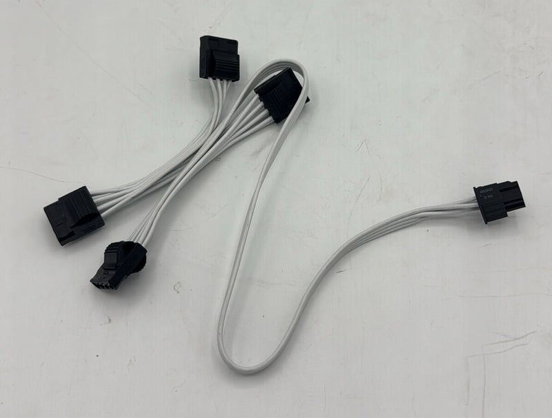 White Sleeved 12VHPWR 16-pin to 3x 8-pin PCIe 5.0 GPU Power Extension Cable
