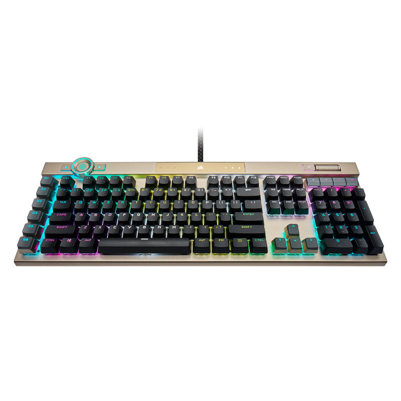 Corsair K100 RGB Mechanical Gaming Keyboard - Gold