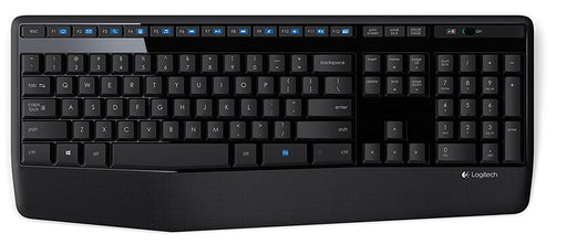 Logitech K345 Wireless Full-sized Keyboard with Palm Rest - Black