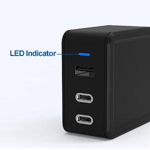 SZPOWER 65W GaN 3 Port USB C Wall Charger