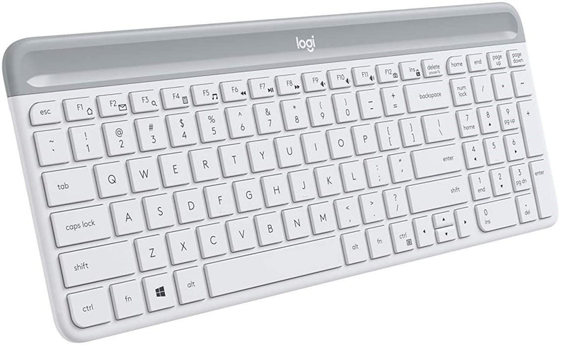 Logitech K470 Slim Wireless Keyboard W/ Receiver - White
