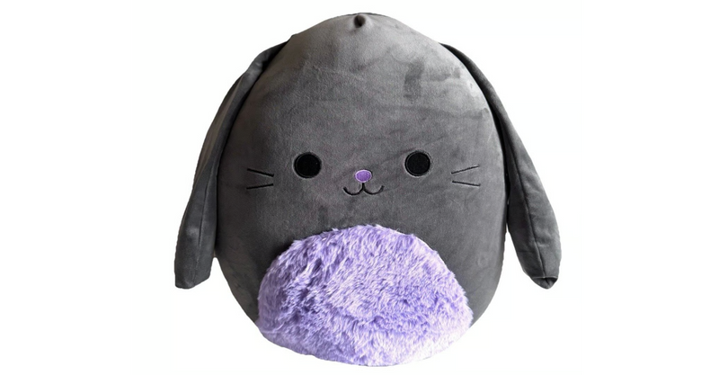Squishmallow Linden the Bunny Black and Fuzzy Purple 16" Plush