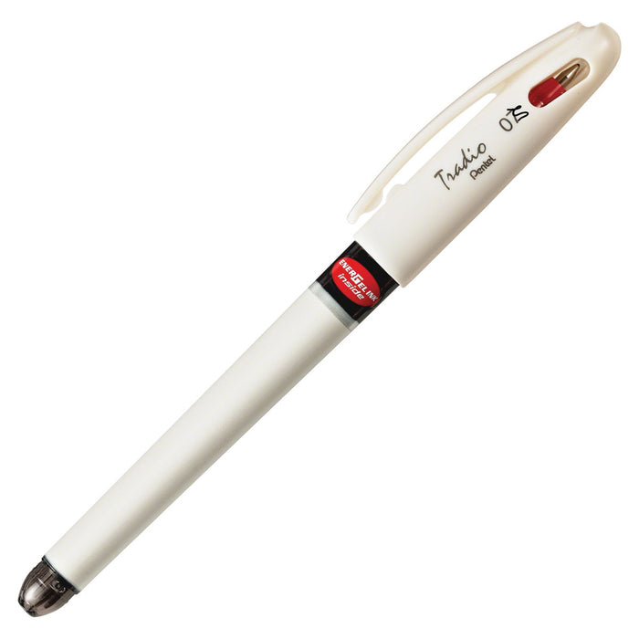2 Pk Pentel EnerGel Tradio Pearl Liquid Gel Pen, 0.5mm, Fine Line Capped - Red