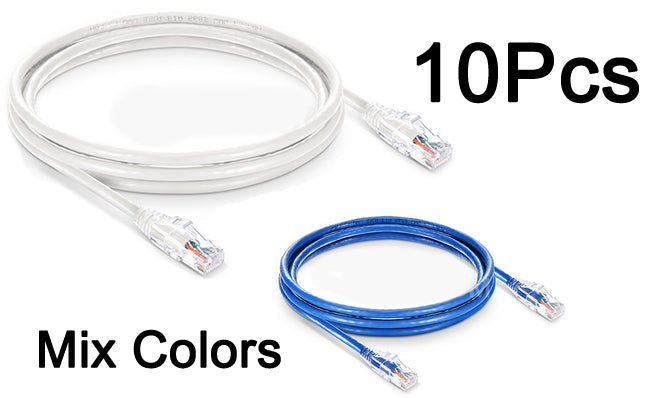 10X 6FT CAT5E Ethernet Cable