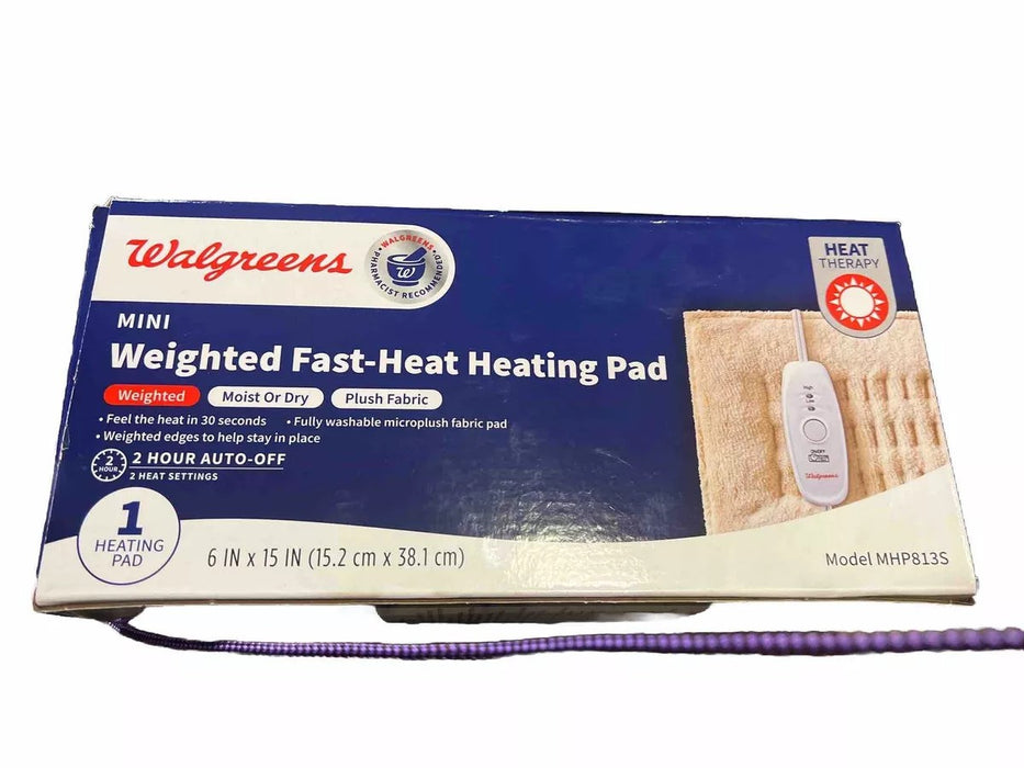 Walgreens Mini Weighted Fast-Heat Heating Pad 6 in x 15 in