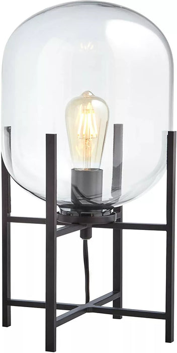 Rivet Modern Industrial Metal Stand Table Desk Lamp - Matte Black - AF47315