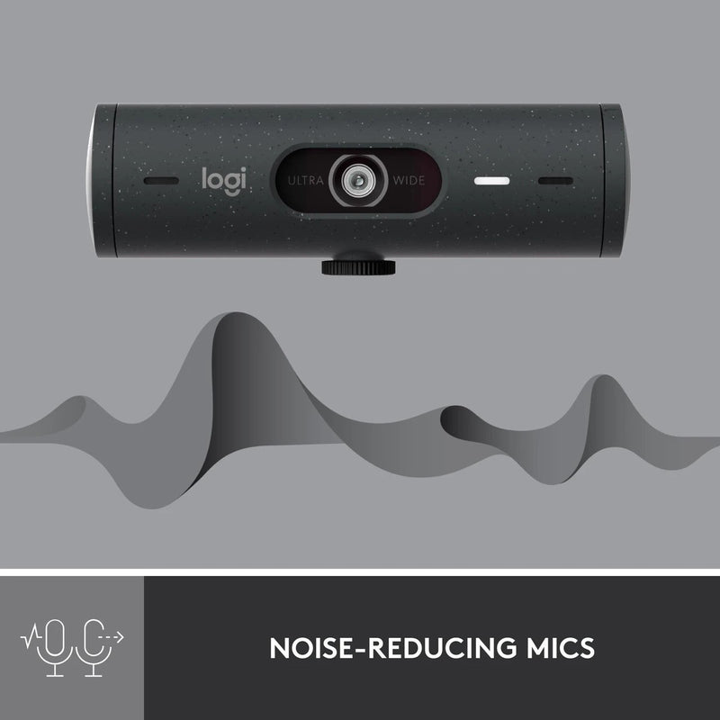 Logitech Brio 500 Full HD Webcam with Auto Light Correction - No Stand