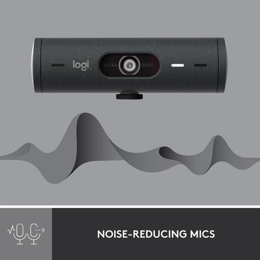 Logitech Brio 500 Full HD Webcam with Auto Light Correction - No Stand
