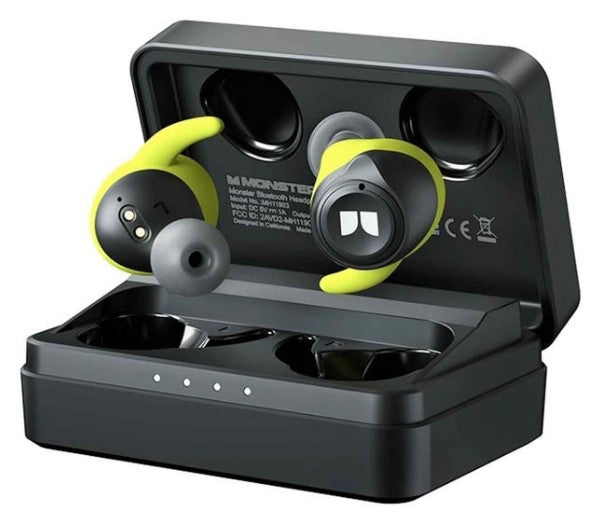 Monster Champion True Wireless Earbud Waterproof Sports Headphones - Black/Green
