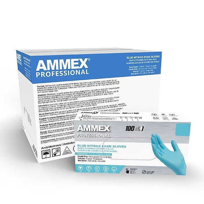 Ammex Powder Free Nitrile Small Exam Gloves - APFN42100