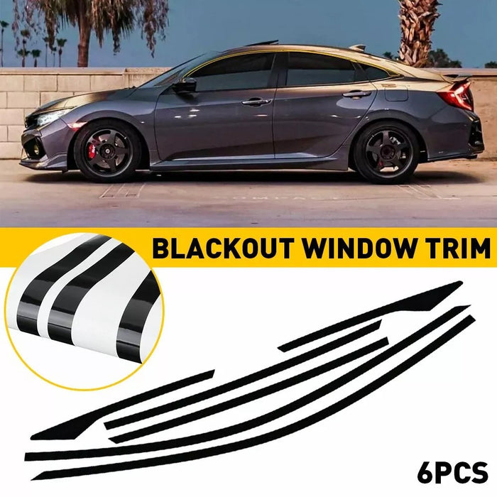 OFFROAD - Civic Sedan | Chrome Delete Kit | Precut Black Window Vinyl | 2016 - 2020