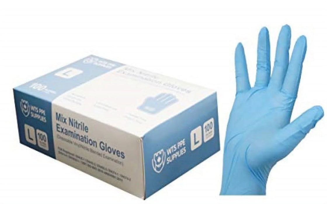 WTS PPE Supplies Mix Nitrile Examination Gloves - 1000 PCS - MNE102BC