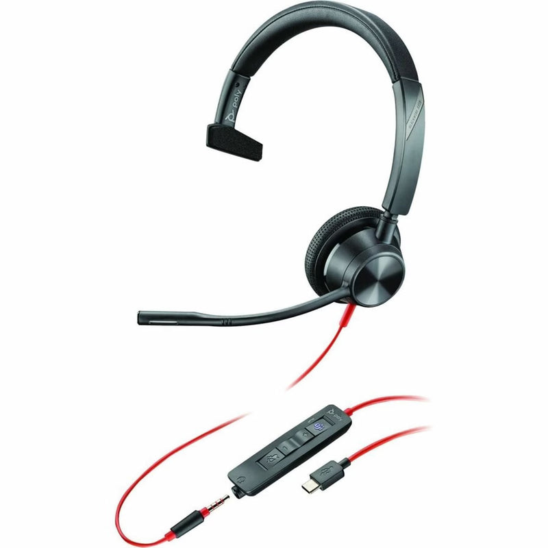 Poly Blackwire 3300 USB-C Noise Canceling Mono Phone & Computer On-Ear Headset