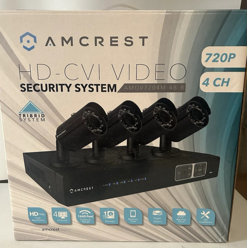 Amcrest AMDV7218M-4B-B 720P 4CH 720p Security System with 4 Cameras