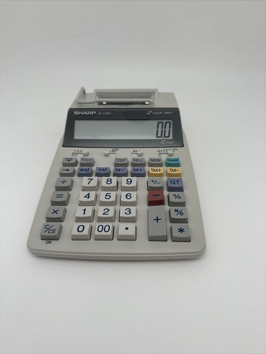 Sharp EL-1750V Electronic Printing Calculator - White