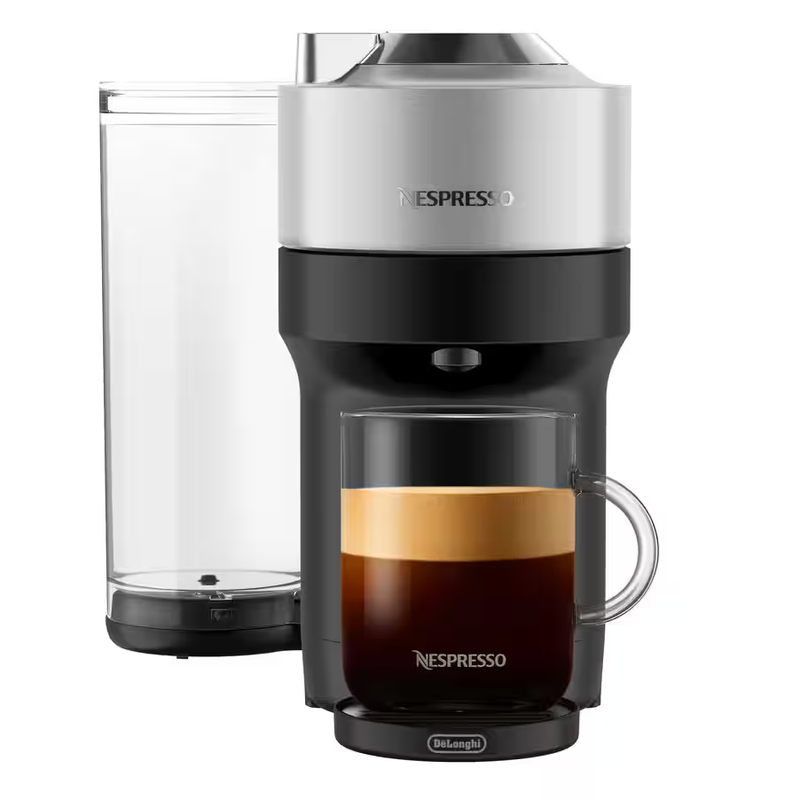 Nespresso Vertuo Pop+ Combination Espresso and Coffee Maker - Silver