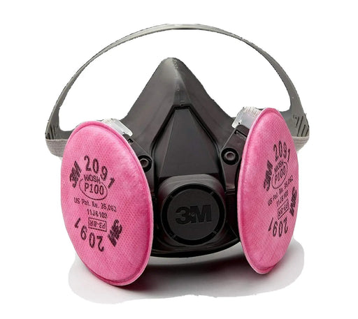 3M Half Facepiece Respirator Assembly 6291 - P100 Filters